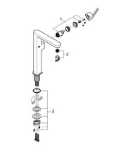 كروم جروهي L خلاط حوض بمقبض فردي بقياس 1/2 بوصة مقاس