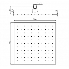 طاسة دش 30*30 كروم جواد