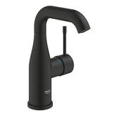 أسود داكن جروهي M خلاط حوض بمقبض فردي بقياس 1/2 بوصة مقاس