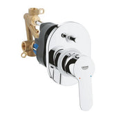 خلاط بانيو BauEdge بمقبض فردي مخفي كروم جروهي