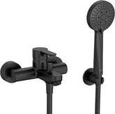 خلاط بانيو ودش جداري محول تلقائي أسود مط روكا