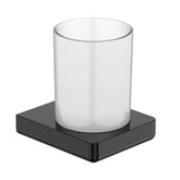 حامل كوب زجاجي اسود لامع روكا