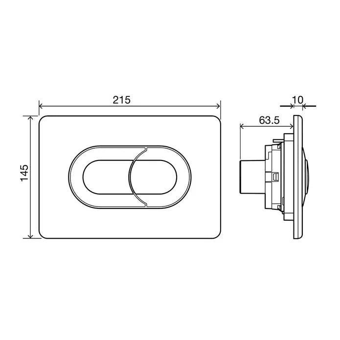لوحة طرد سالينا أسود مط × كروم لامع ايديال ستاندرد