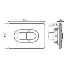 لوحة طرد سالينا أسود مط × كروم لامع ايديال ستاندرد