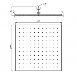 طاسة دش 30*30 كروم جواد