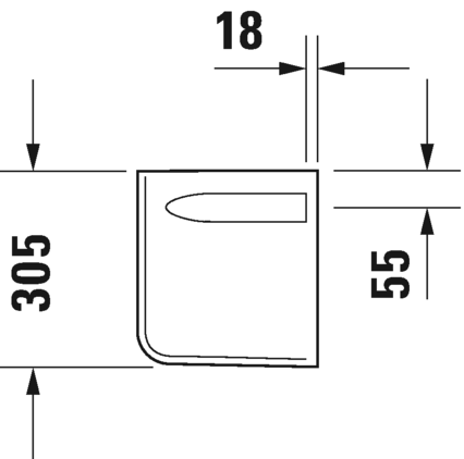 ركبة حوض 55&60&65سم دي كود أبيض ديورافيت