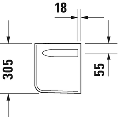 ركبة حوض 55&60&65سم دي كود أبيض ديورافيت