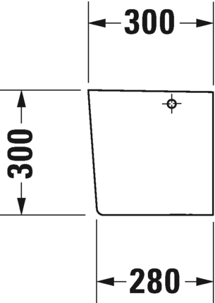 ركبة حوض بي سري كومفورت أبيض ديورافيت