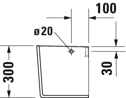 ركبة حوض بي سري كومفورت أبيض ديورافيت