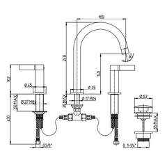 خلاط حوض اكوا وظم لتوفير المياة كروم ديورافيت