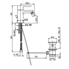 خلاط حمام اكوا بالفيداج كروم ديورافيت