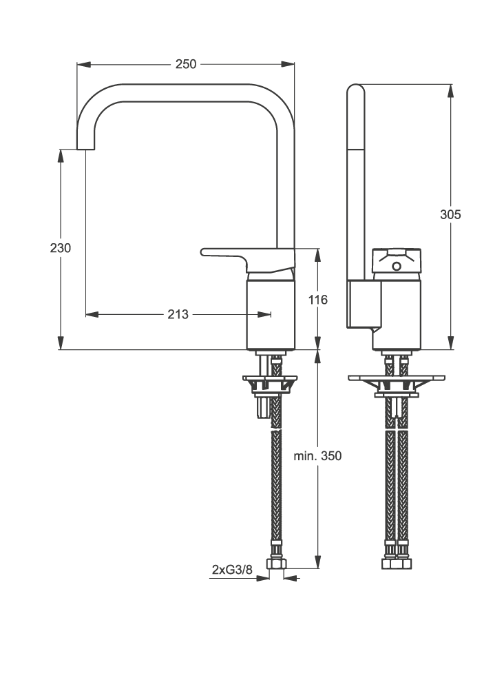 خلاط حوض كروم إيديال ستاندرد