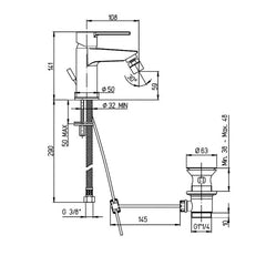 خلاط حمام فيرونا بالفيداج كروم ديورافيت