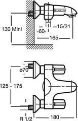 خلاط بانيو بالمقابض كينورا كروم أيديال ستاندرد