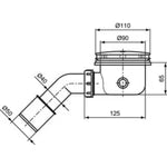 طابق حمام قدم كروم لامع ايديال